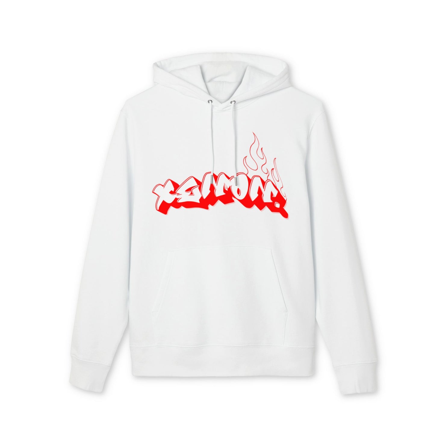 XENON. GRAFITTI FLAME HOODIE WHITE