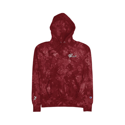 XENON. X CHAMPION TIE-DYE HOODIE RED