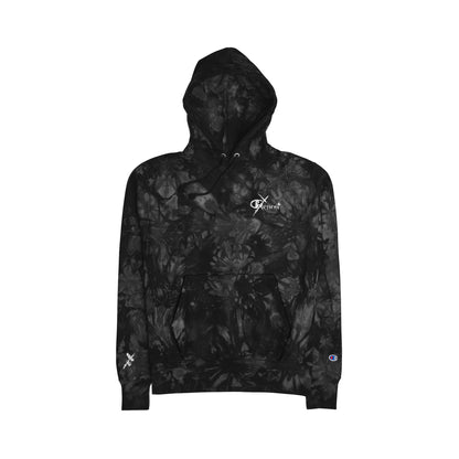 XENON. X CHAMPION TIE-DYE HOODIE BLACK