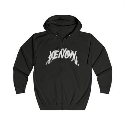 XENON. SOUL LEFT ZIP HOODIE BLACK