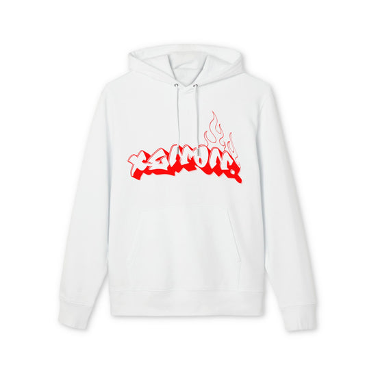 XENON. GRAFITTI FLAME HOODIE WHITE
