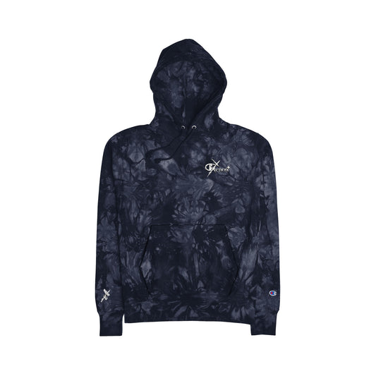 XENON. X CHAMPION TIE-DYE HOODIE BLUE
