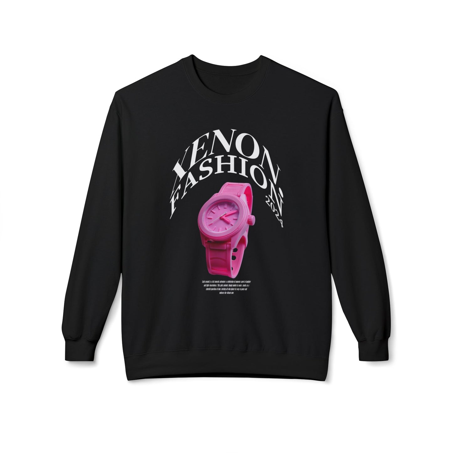 XENON. PINK WATCH SWEATSHIRT BLACK