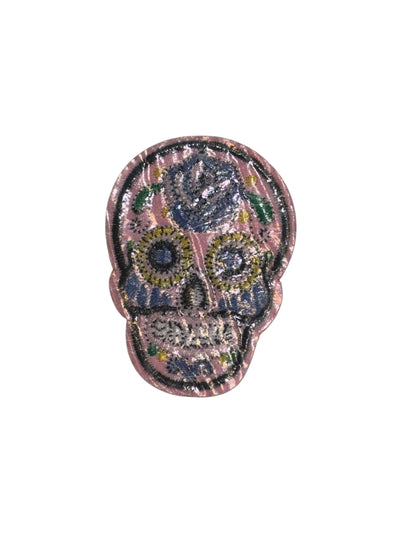 IRON-ON PATCH PINK SKULL