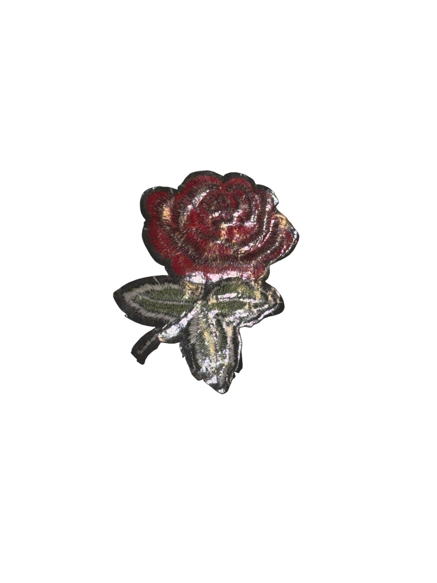 IRON-ON PATCH REALISTIC ROSE